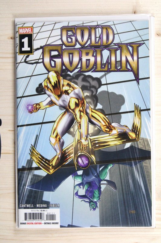 Gold Goblin #1 (Marvel Comics, 2023), raw comic book in NM+ 9.6 condition — front cover