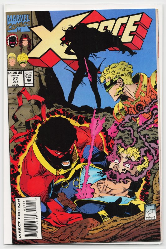 X-Force #27 (Marvel Comics, 1993), raw, ungraded comic book — front cover