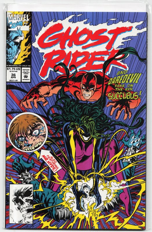 Ghost Rider #36 (Marvel Comics, 1993), raw, ungraded comic book — front cover