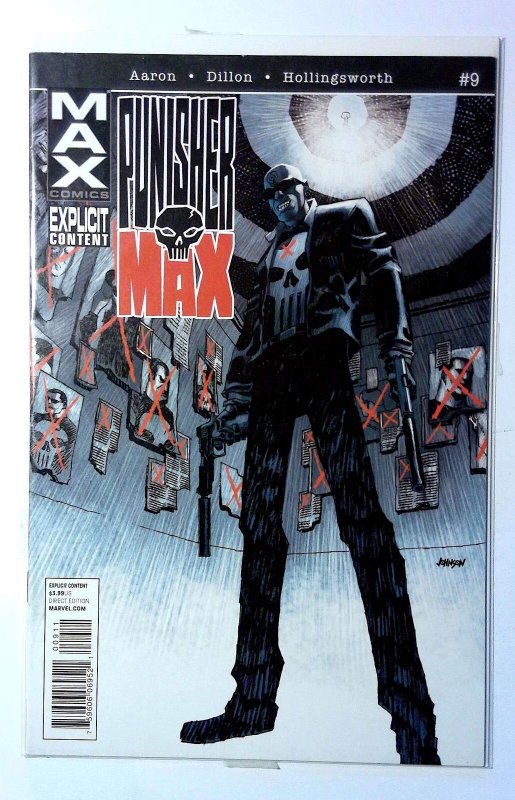 PunisherMAX #9 (Marvel Comics, 2010), raw, ungraded comic book — front cover