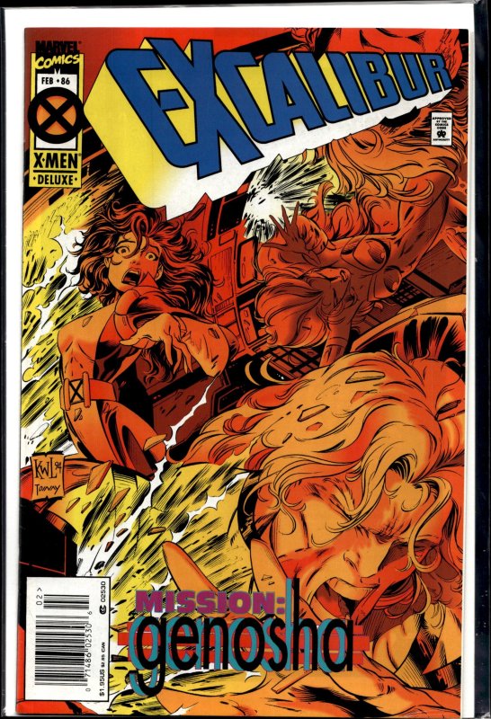Excalibur #86 (Marvel Comics, 1995), raw, ungraded comic book — front cover