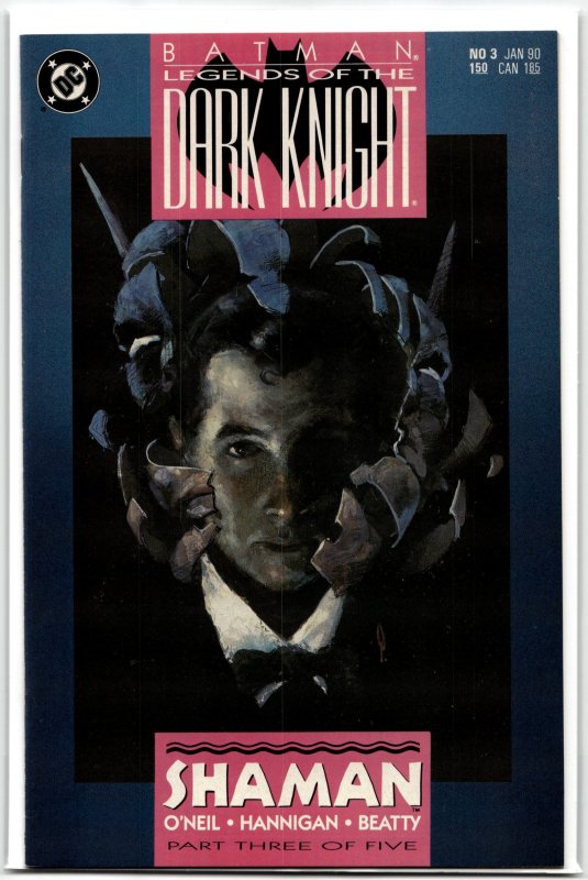 Legends of the Dark Knight #3 (DC Comics, 1990), raw, ungraded comic book — front cover