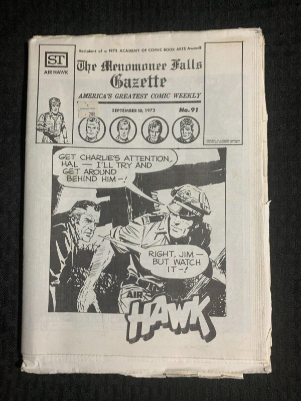 1973 Menomonee Falls Gazette #91 (1973), raw comic book in VG/FN 5.0 condition — front cover