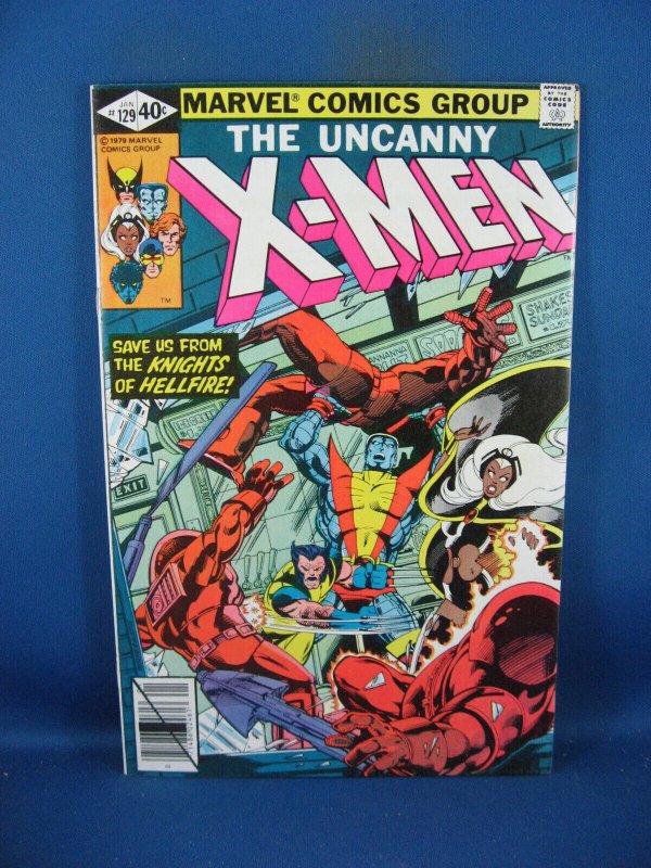 Uncanny X-Men #129 (Marvel Comics, 1980), raw comic book in VF condition — front cover