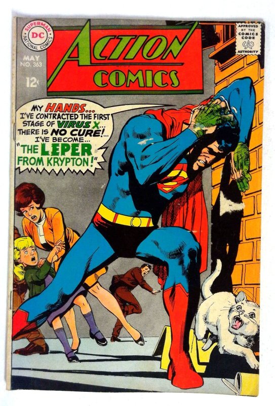 Action #363 (DC Comics, 1968), raw comic book in VG condition — front cover