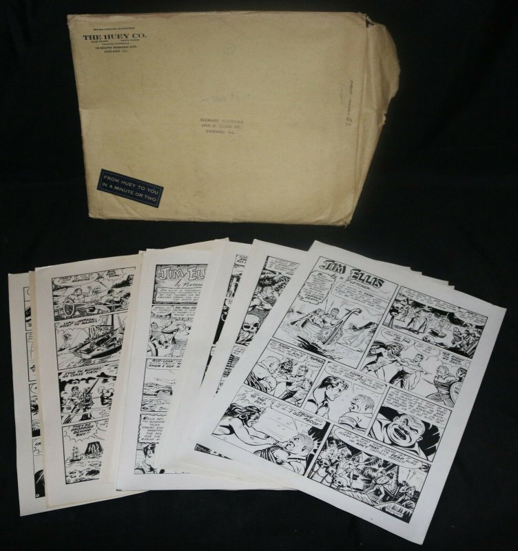 Jim Ellis 23pc STATs from the Huey Co. Newsspaper 1950s to Dick Fletcher, raw, ungraded comic book — front cover