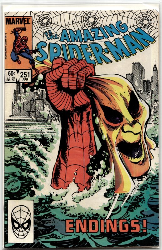 The Amazing Spider-Man #251 (Marvel Comics, 1984), raw, ungraded comic book — front cover