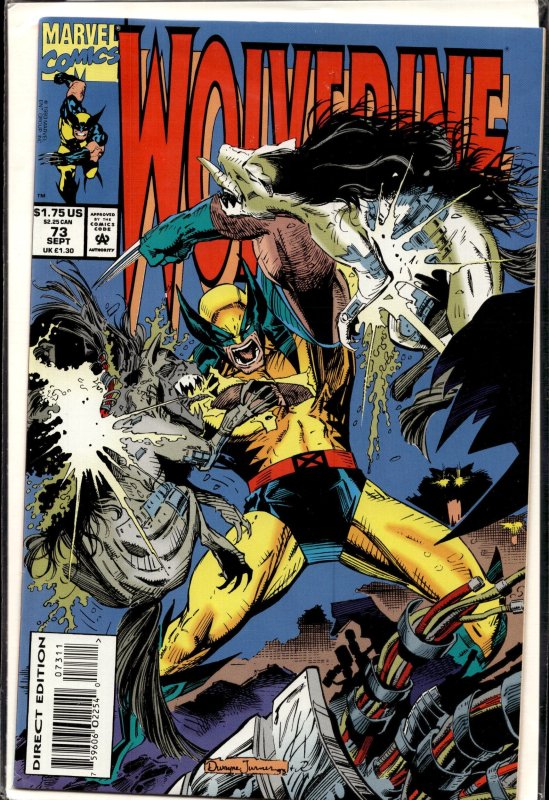 Wolverine #73 (Marvel Comics, 1993), raw, ungraded comic book — front cover