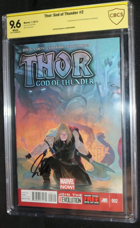 Thor: God of Thunder #2 (Marvel Comics, 2013), CBCS 9.6 graded comic book — front cover in its holder