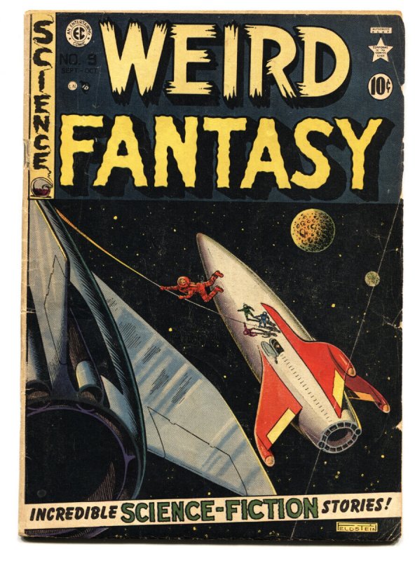 Weird Fantasy #9 (EC Comics, 1951), raw comic book in VG- condition — front cover