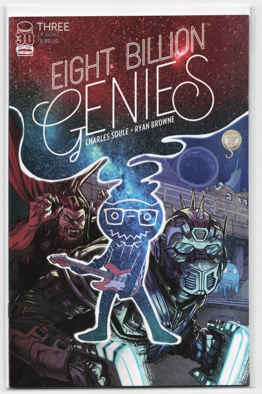 Eight Billion Genies #3 (Image Comics, 2022), raw, ungraded comic book — front cover
