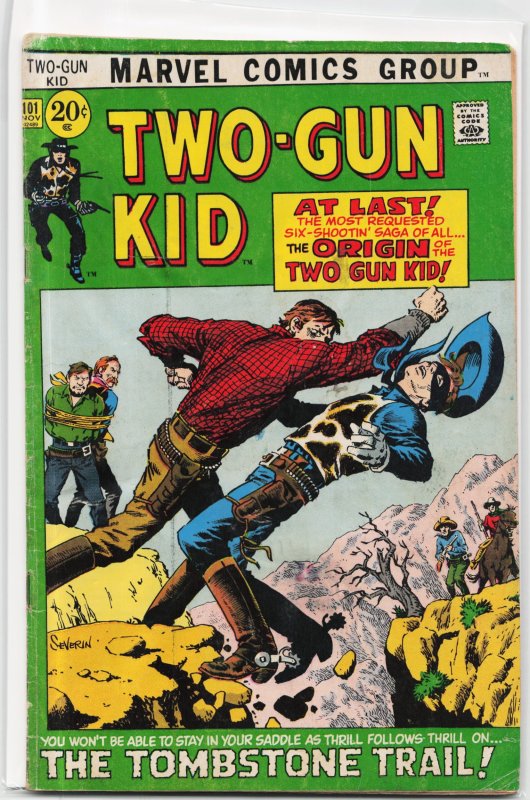 Two-Gun Kid #101 (Marvel Comics, 1971), raw, ungraded comic book — front cover