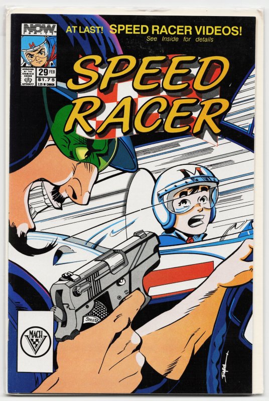 Speed Racer #29 (Now Comics, 1990), raw, ungraded comic book — front cover