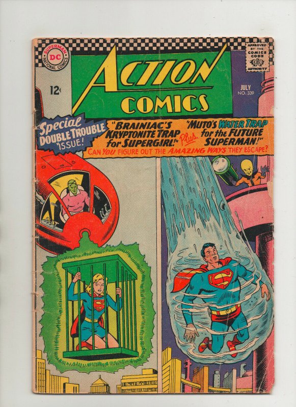 Action Comics #339 (DC Comics, 1966), raw comic book in 4.0 condition — front cover