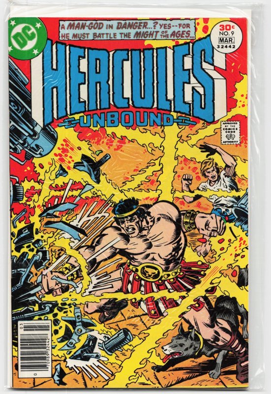 Hercules Unbound #9 (1977), raw, ungraded comic book — front cover