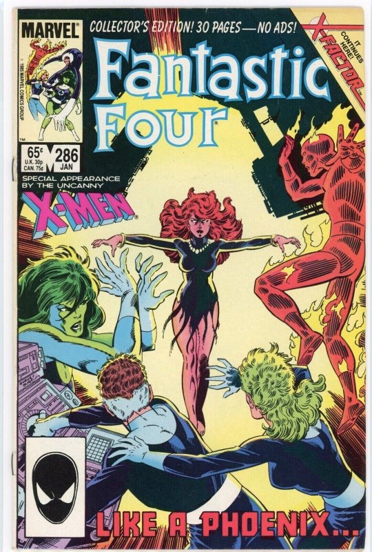 Fantastic Four #286 (Marvel Comics, 1986), raw comic book in VF+ 8.5 condition — front cover