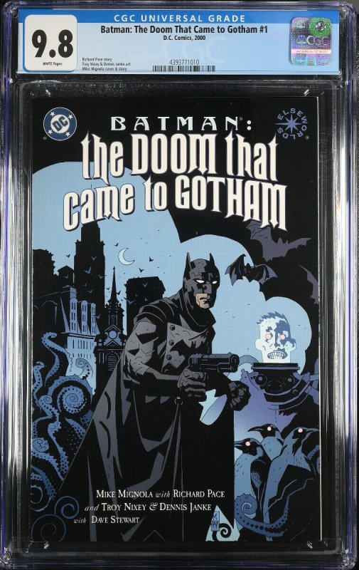 Batman: The Doom That Came to Gotham #1 (DC Comics), CGC 9.8 graded comic book, Universal Blue label — front cover in its holder