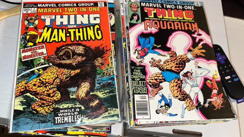 Marvel Two in One Lot, Complete Series Set W/Issue #s 1-100, Thing 1974 (Marvel Comics, 1974), raw, ungraded comic book — front cover