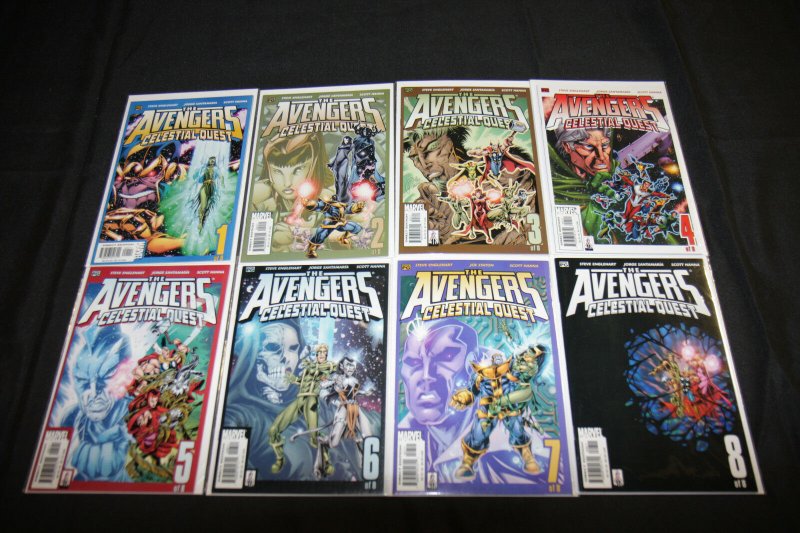 Avengers Celestial Quest 1-8 Set/lot 8pc, raw, ungraded comic book — front cover