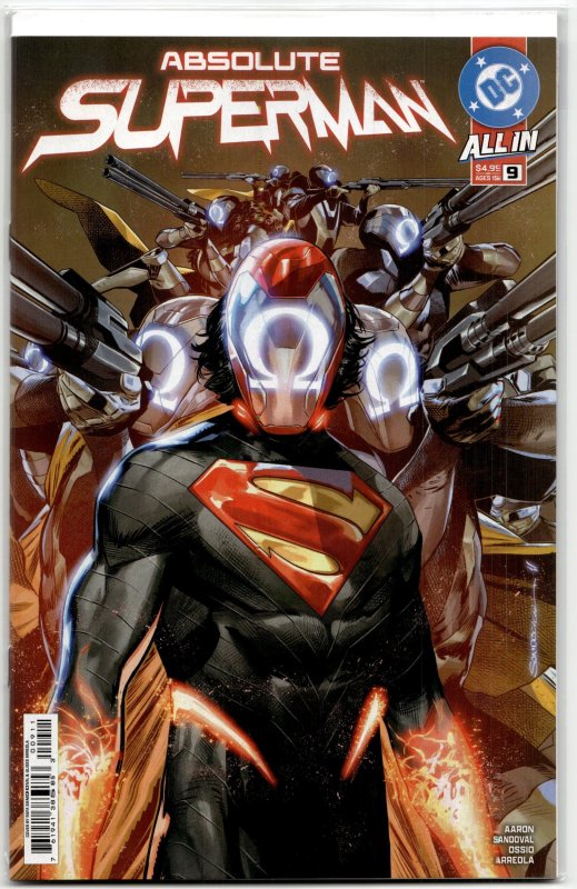 Absolute Superman #9 (DC Comics, 2025), raw, ungraded comic book — front cover