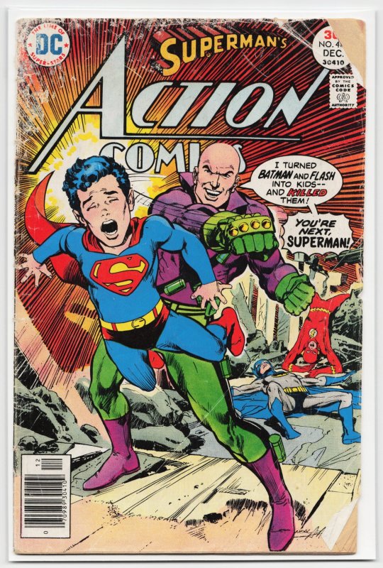 Action Comics #466 (DC Comics, 1976), raw, ungraded comic book — front cover