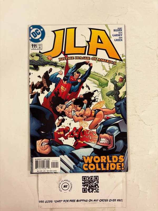 JLA #111 (DC Comics, 2005), raw comic book in NM condition — front cover