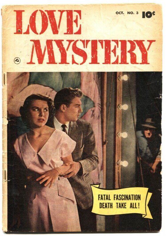 Love Mystery #3-1950-Final Issue-Rare Romance & Crime Series-George Evans Art, raw, ungraded comic book — front cover