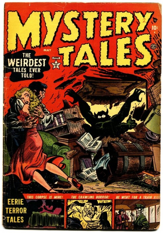 Mystery Tales #2 (Atlas Comics, 1952), raw comic book in VG- condition — front cover