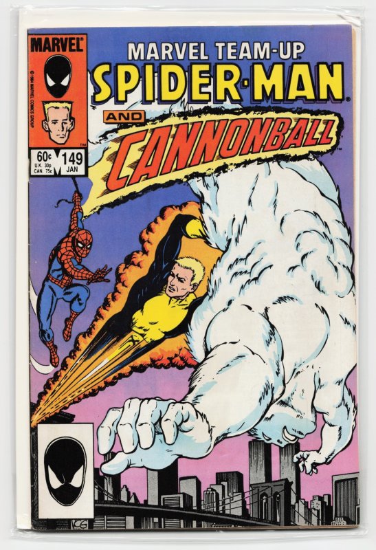 Marvel Team-Up #149 (Marvel Comics, 1985), raw, ungraded comic book — front cover