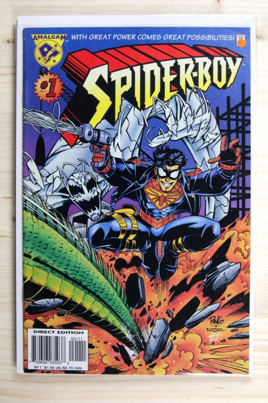 Spider-Boy #1 (1996), raw comic book in NM- 9.2 condition — front cover