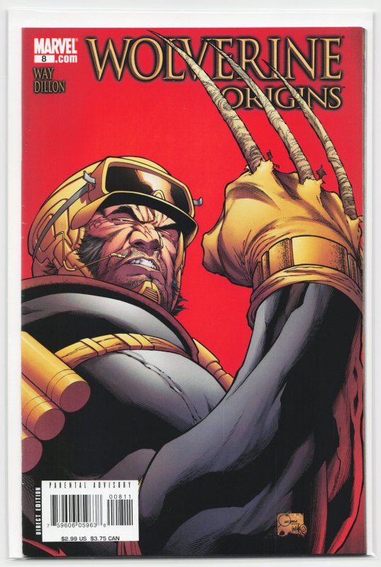 Wolverine: Origins #8 (Marvel Comics, 2007), raw, ungraded comic book — front cover