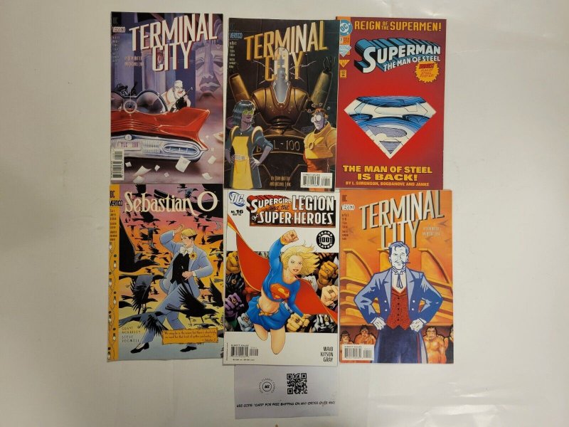 6 Comics #4 5 8 Terminal City #16 Supergirl #2 Sebastian O #12 Superman 41 TJ34, raw, ungraded comic book — front cover