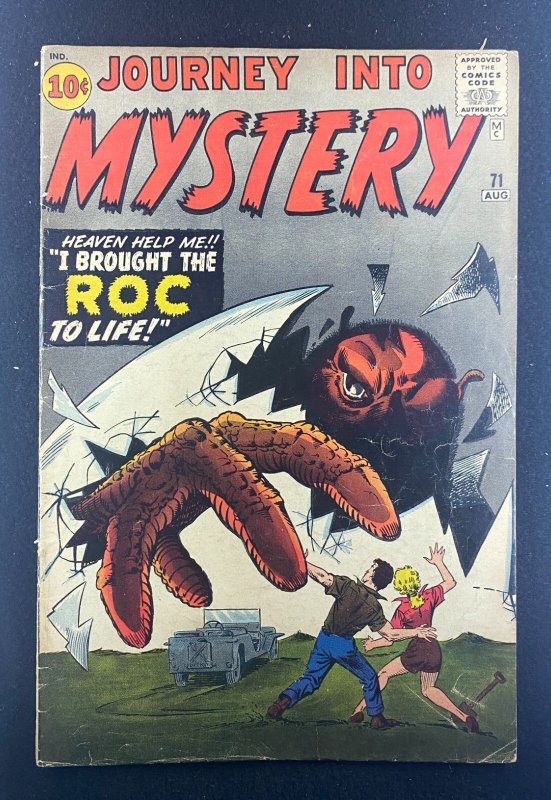 Journey into Mystery #71 (Marvel Comics, 1952), raw comic book in VG 4.0 condition — front cover