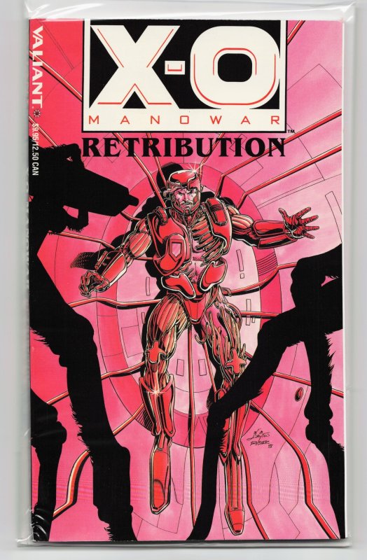 X-O Manowar: Retribution White Logo Variant (1993) X-O Manowar (1993), raw, ungraded comic book — front cover