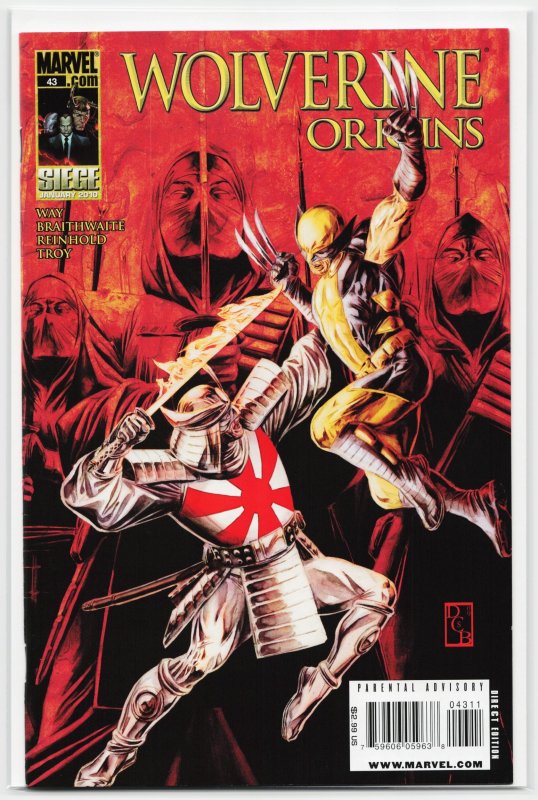 Wolverine: Origins #43 (Marvel Comics, 2010), raw, ungraded comic book — front cover