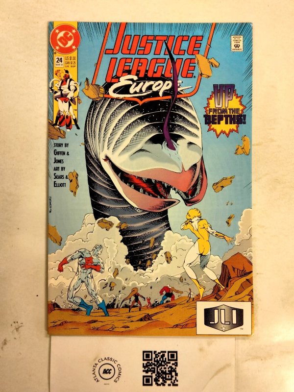 Justice League Europe #24 (DC Comics), raw comic book in NM condition — front cover