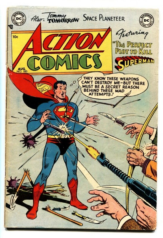 Action Comics #183-1953-Superman-Lois Lane-Golden AGE vg+ (DC Comics, 1953), raw, ungraded comic book — front cover