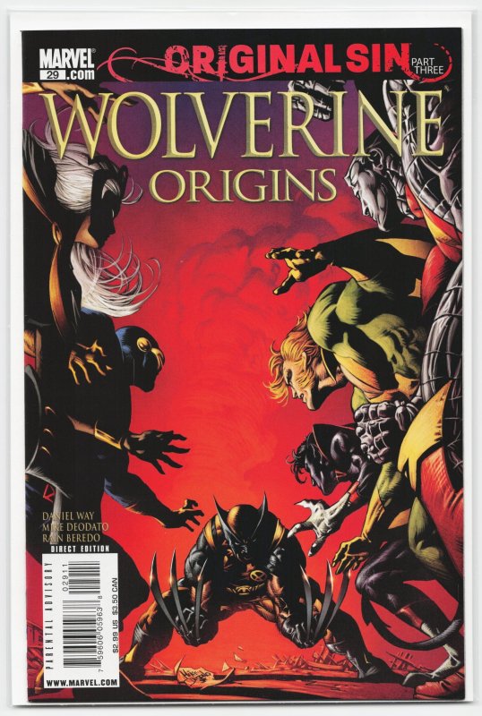 Wolverine: Origins #29 (Marvel Comics, 2008), raw, ungraded comic book — front cover