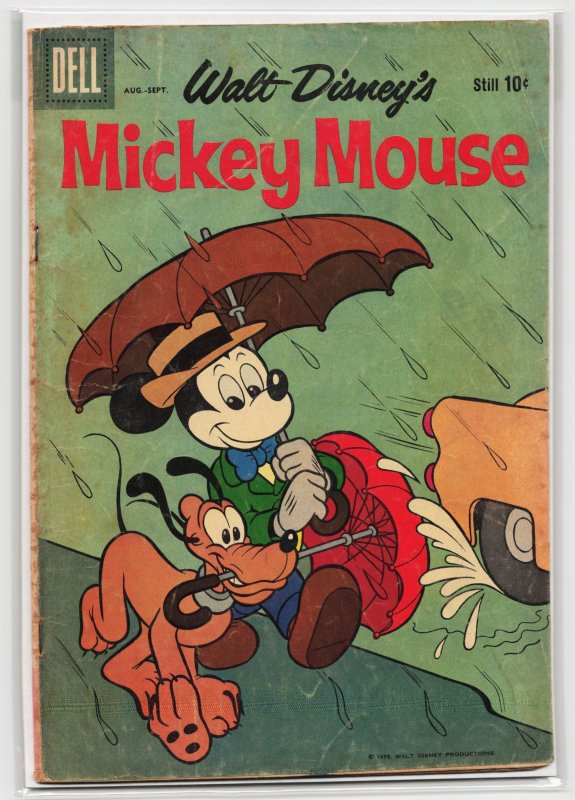Mickey Mouse #67 (Dell, 1959), raw, ungraded comic book — front cover