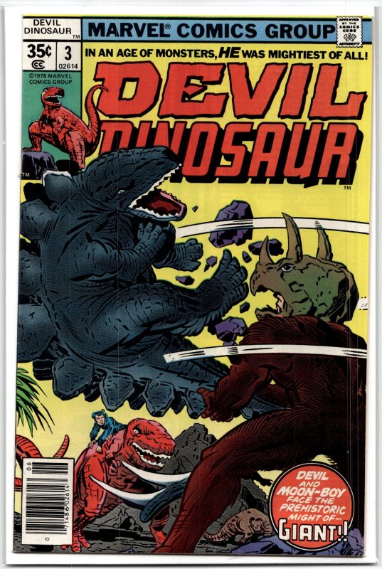 Devil Dinosaur #3 (Marvel Comics, 1978), raw, ungraded comic book — front cover