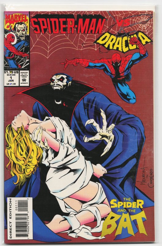 Spider-Man vs Dracula (1994) Dracula (1994), raw, ungraded comic book — front cover