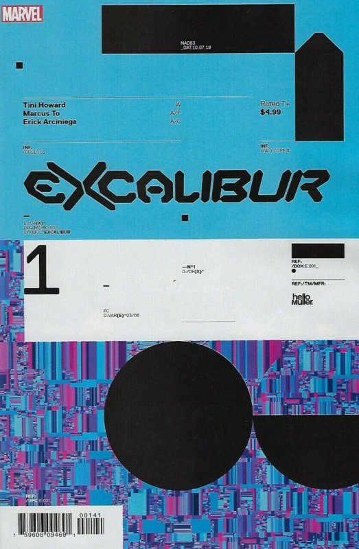 Excalibur #1 (Marvel Comics, 2019), raw comic book in VF/NM condition — front cover