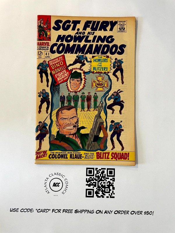 Sgt. Fury & His Howling Commandos #41 (Marvel Comics), raw comic book in NM condition — front cover