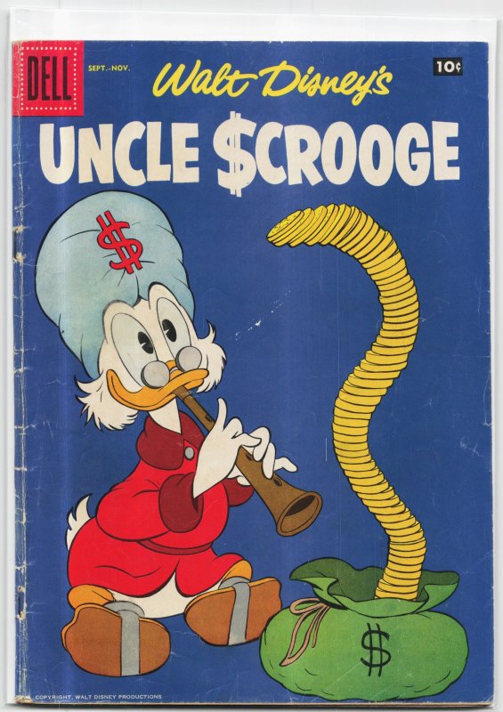 Uncle Scrooge #19 (Dell Comics, 1957), raw, ungraded comic book — front cover