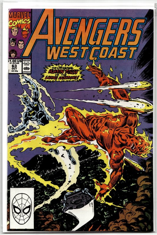 Avengers West Coast #50 (Marvel Comics, 1989), raw, ungraded comic book — front cover