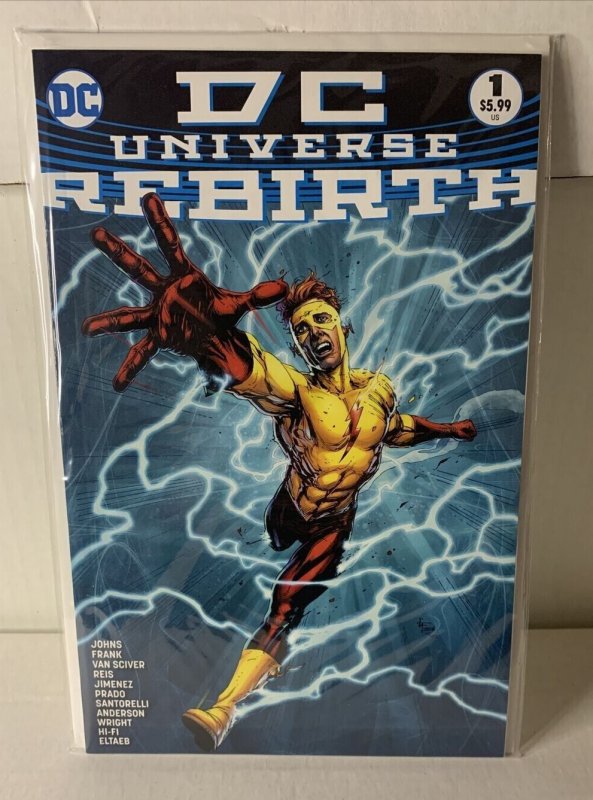 DC Universe Rebirth #1 (DC Comics, 2016), raw, ungraded comic book — front cover
