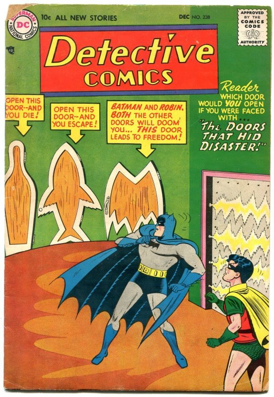 Detective Comics #238 (DC Comics, 1955), raw comic book in VG condition — front cover