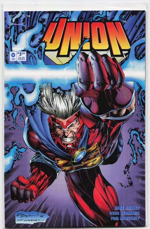Union #0 (Malibu, 1994), raw, ungraded comic book — front cover