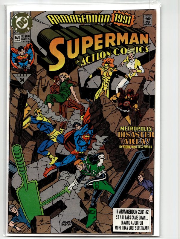 Action Comics #670 (DC Comics, 1991), raw, ungraded comic book — front cover