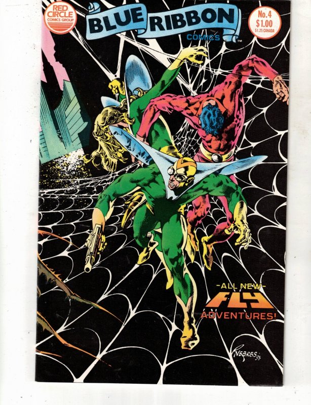 Blue Ribbon Comics #4 (1984), raw comic book in NM+ condition — front cover